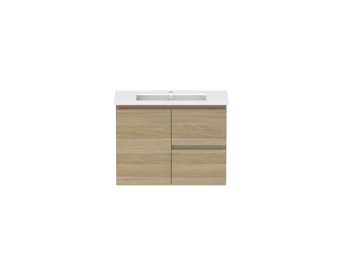 reece Posh Domaine Plus Conventional 750mm Wall Hung Vanity Centre Basin Matte White Ceramic Top