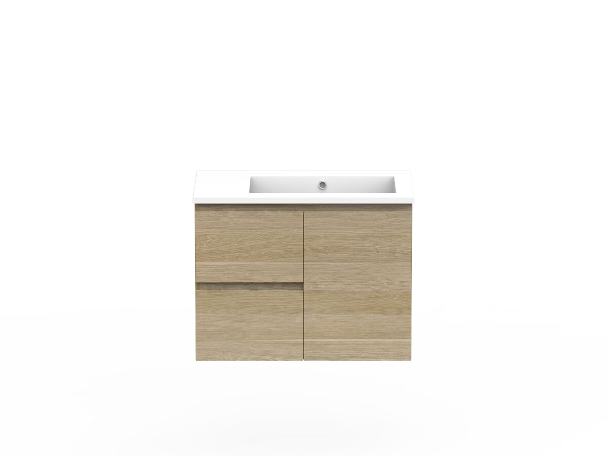 reece Posh Domaine Plus Conventional 750mm Wall Hung Vanity Right Hand Basin Cast Marble Top
