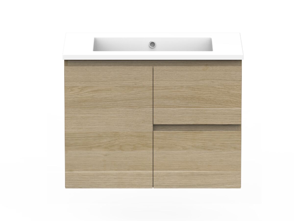 reece Posh Domaine Plus Conventional 750mm Wall Hung Vanity Centre Basin Cast Marble Top