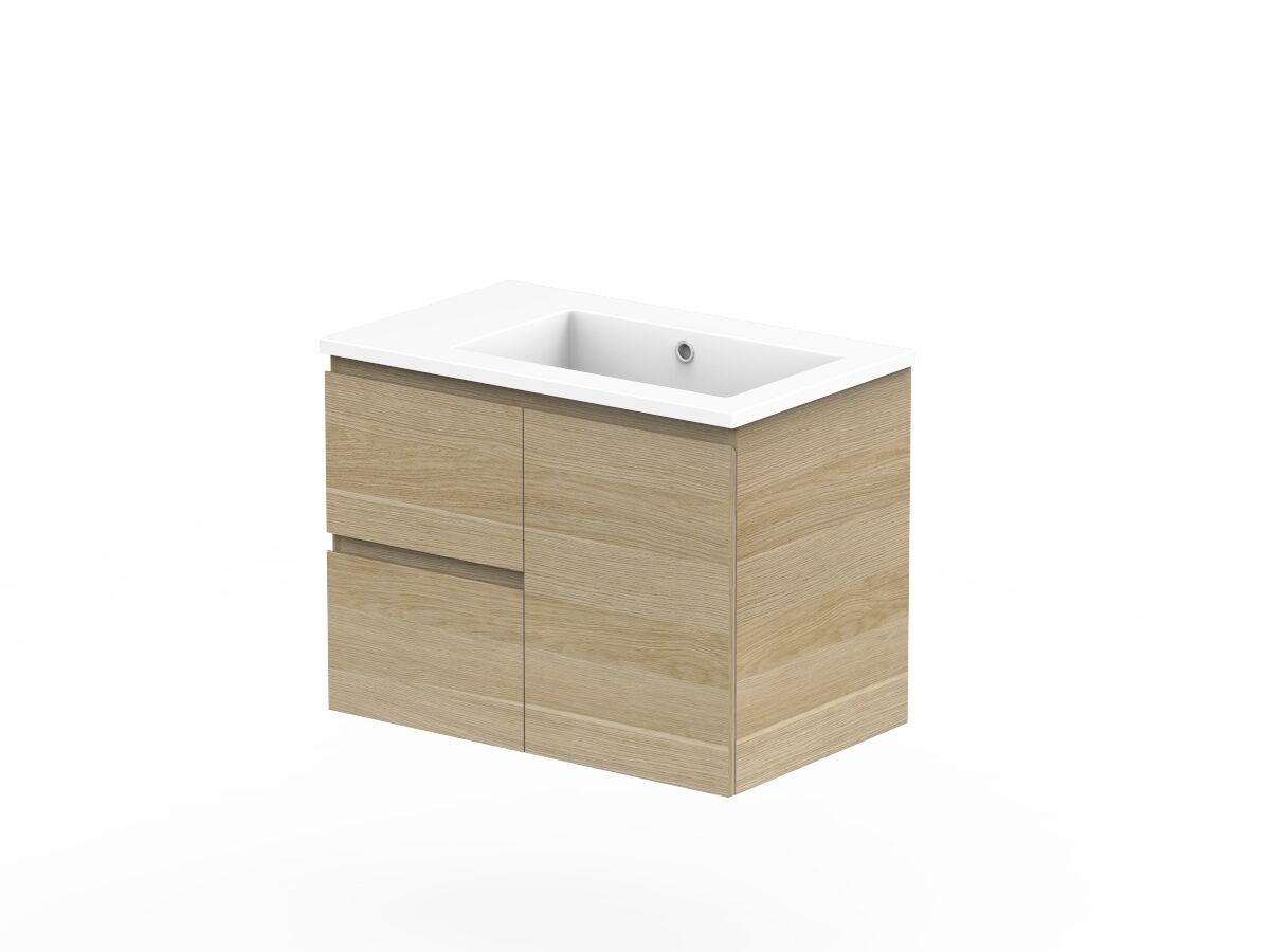 Reece Posh Domaine Plus Conventional 750mm Wall Hung Vanity Right Hand Basin Cast Marble Top