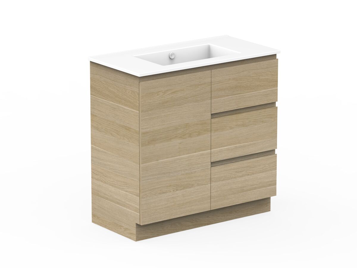 Reece Posh Domaine Plus Conventional 900mm Floor Mounted Vanity Centre Basin Ceramic Top