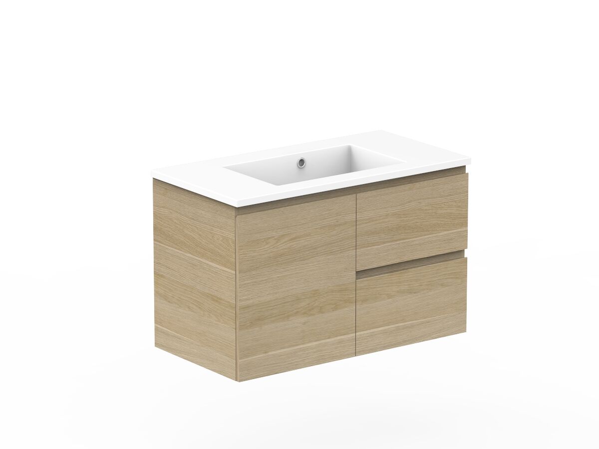 Reece Posh Domaine Plus Conventional 900mm Wall Hung Vanity Centre Basin Cast Marble Top