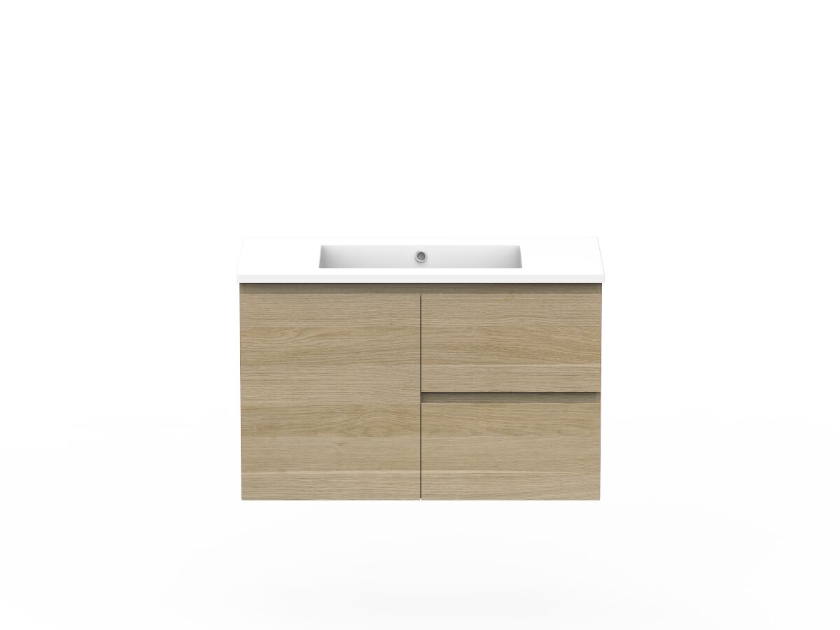 reece Posh Domaine Plus Conventional 900mm Wall Hung Vanity Centre Basin Cast Marble Top