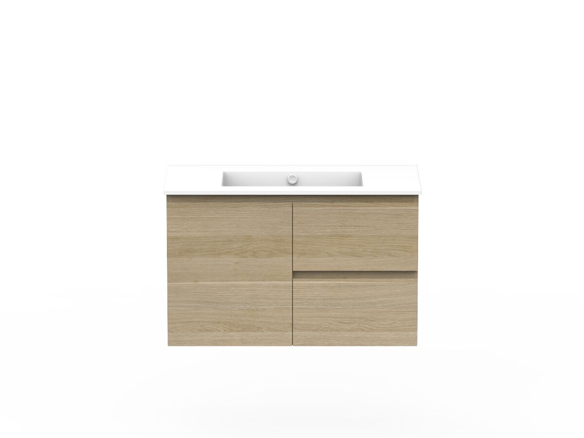 reece Posh Domaine Plus Conventional 900mm Wall Hung Vanity Centre Basin Ceramic Top
