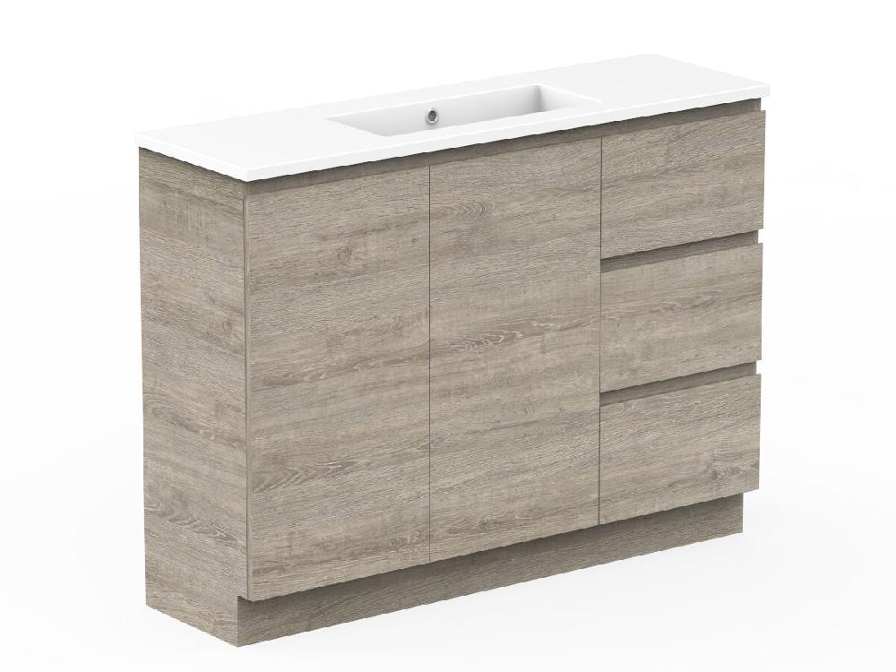 Reece Posh Domaine Plus Ensuite 1200mm Floor Mounted Vanity Centre Basin Cast Marble Top