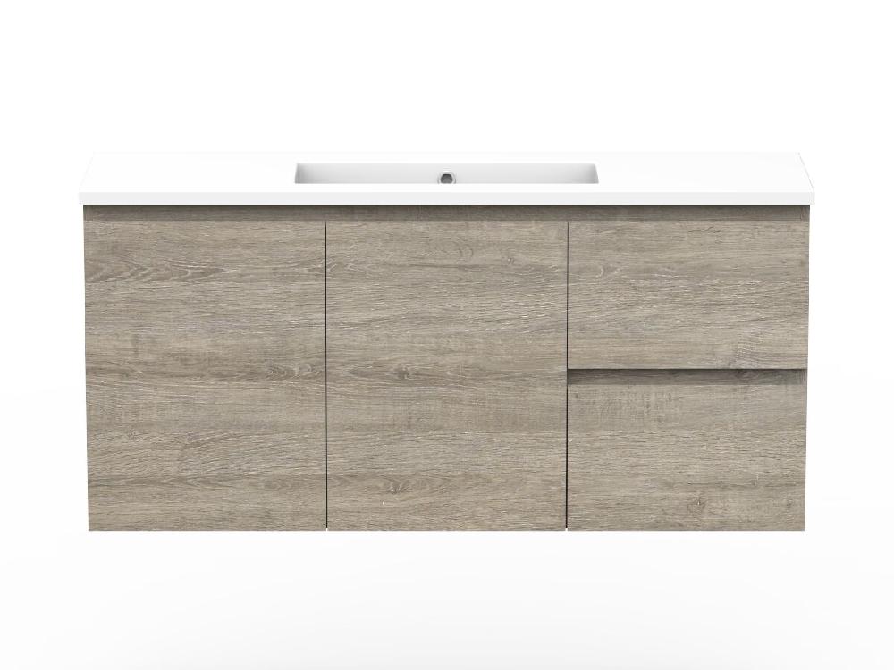 reece Posh Domaine Plus Ensuite 1200mm Wall Hung Vanity Centre Basin Cast Marble Top