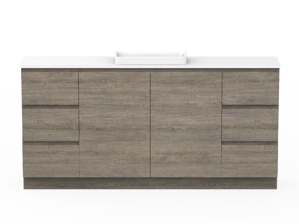 reece Posh Domaine Plus Ensuite 1800mm Floor Mounted Vanity Centre Basin 20mm Cherry Pie Top