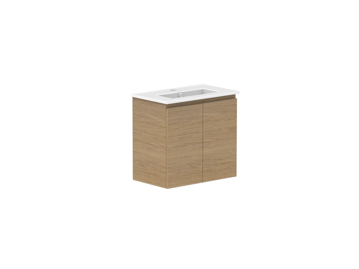 Reece Posh Domaine Plus Ensuite 600mm Wall Hung Vanity Centre Basin Matte White Ceramic Top