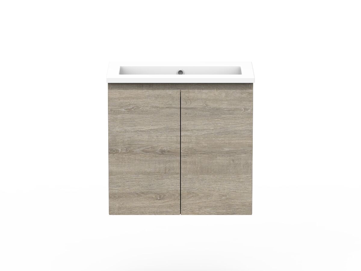 reece Posh Domaine Plus Ensuite 600mm Wall Hung Vanity Centre Basin Cast Marble Top