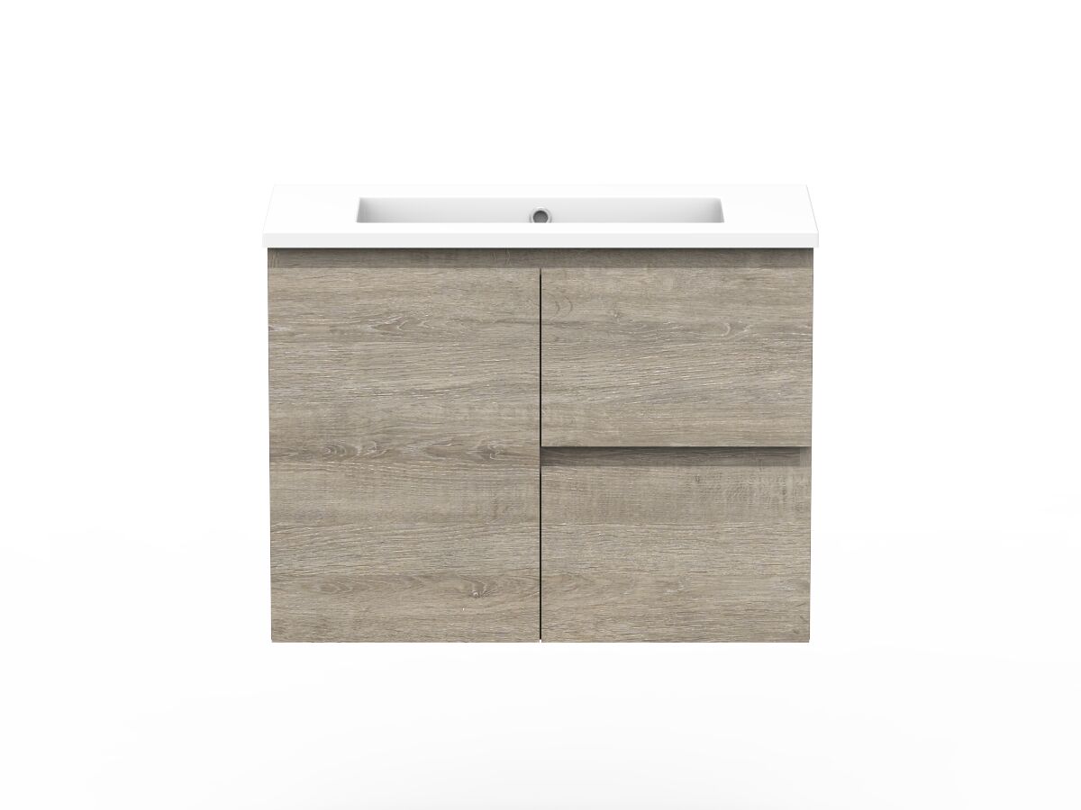 reece Posh Domaine Plus Ensuite 750mm Wall Hung Vanity Centre Basin Cast Marble Top