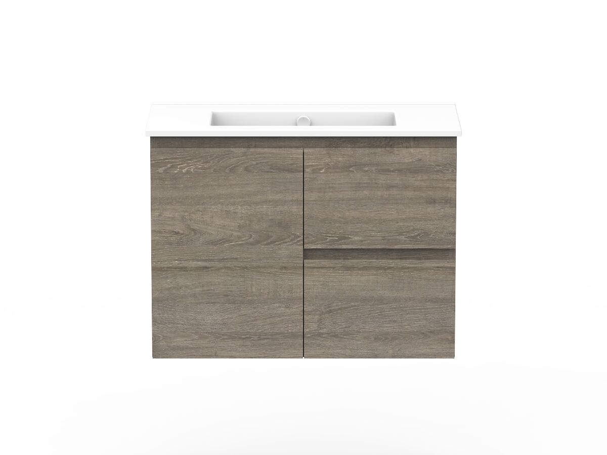 reece Posh Domaine Plus Ensuite 750mm Wall Hung Vanity Centre Basin Ceramic Top