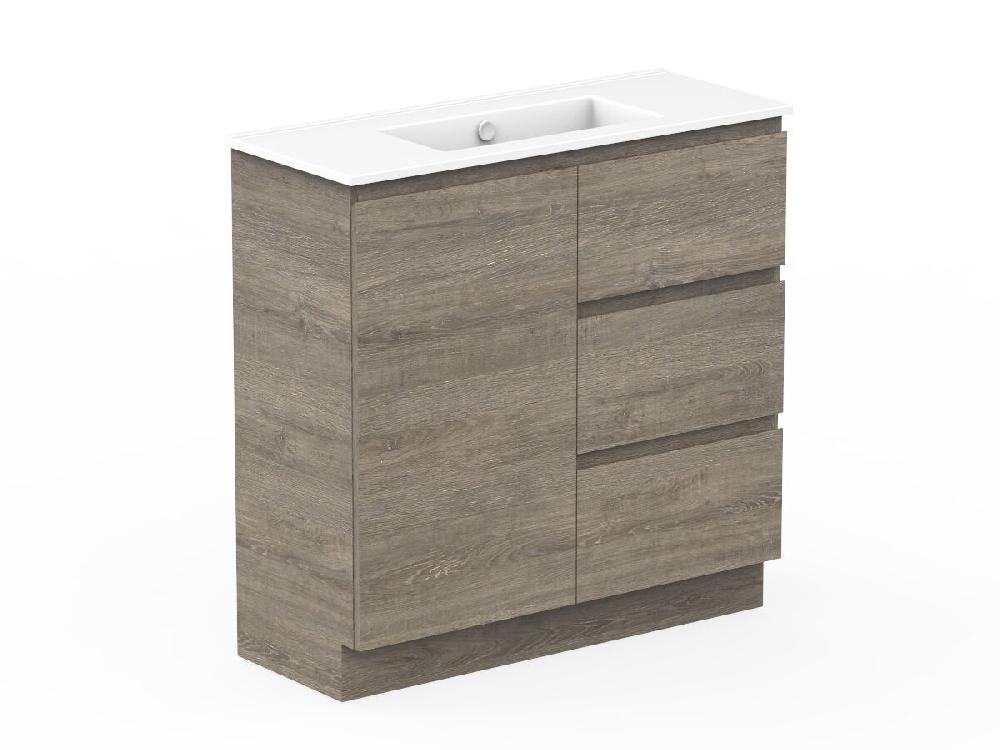 Reece Posh Domaine Plus Ensuite 900mm Floor Mounted Vanity Centre Basin Ceramic Top