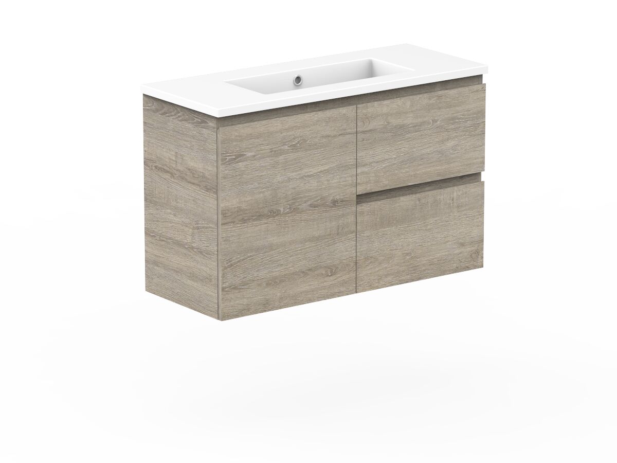 Reece Posh Domaine Plus Ensuite 900mm Wall Hung Vanity Centre Basin Cast Marble Top