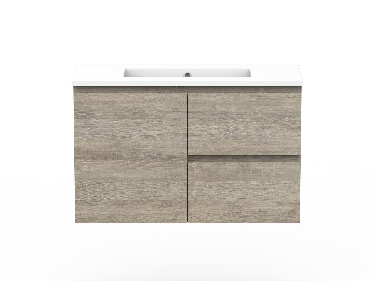 reece Posh Domaine Plus Ensuite 900mm Wall Hung Vanity Centre Basin Cast Marble Top