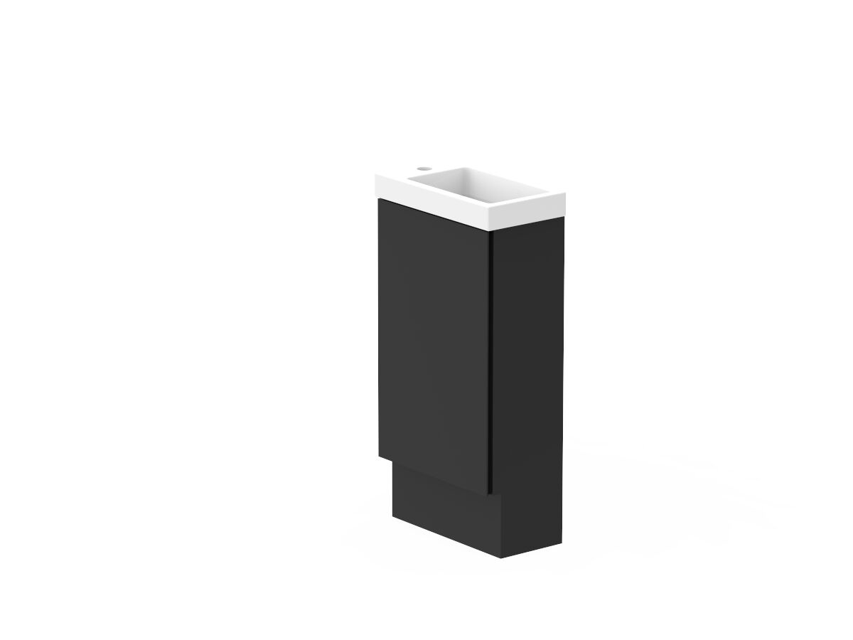 Reece Posh Domaine Plus Mini 400mm Floor Mounted Vanity Matte White Ceramic Top