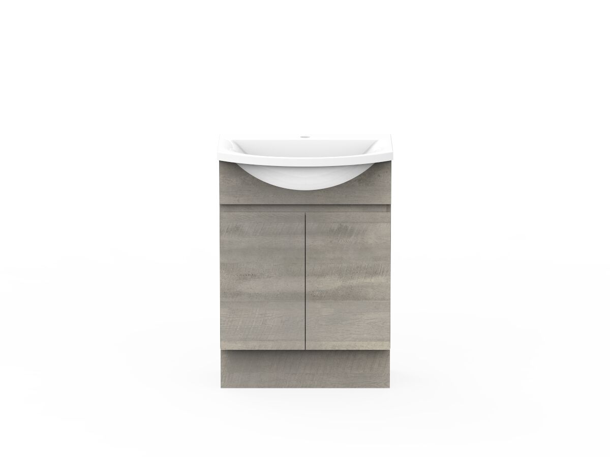 reece Posh Domaine Semi-Recessed 600mm Floor Mounted Vanity Centre Basin Cast Marble Top