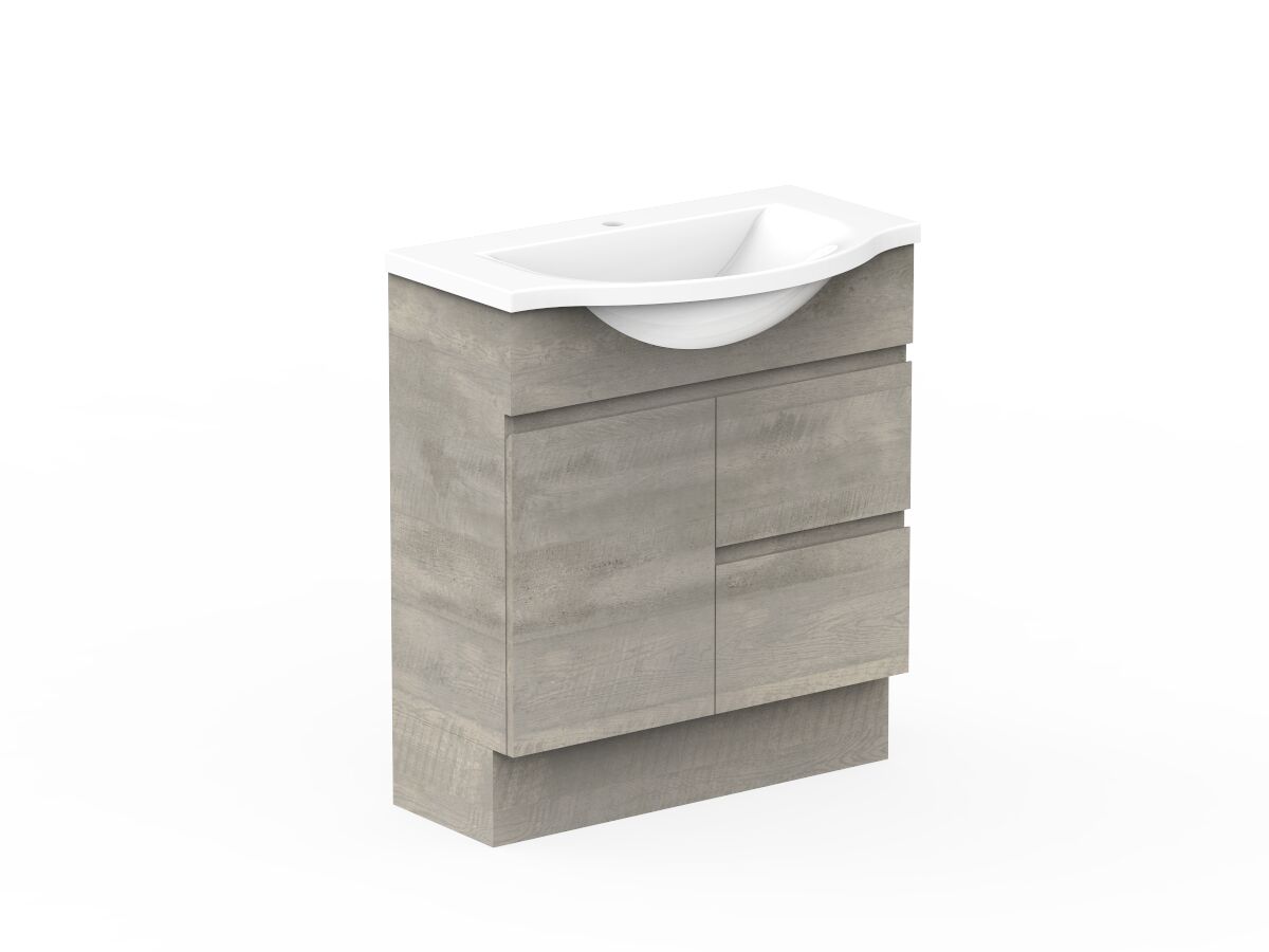 Reece Posh Domaine Semi-Recessed 750mm Floor Mounted Vanity Centre Basin Cast Marble Top