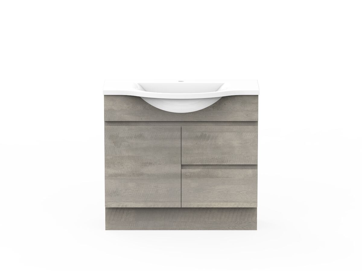reece Posh Domaine Semi-Recessed 900mm Floor Mounted Vanity Centre Basin Cast Marble Top