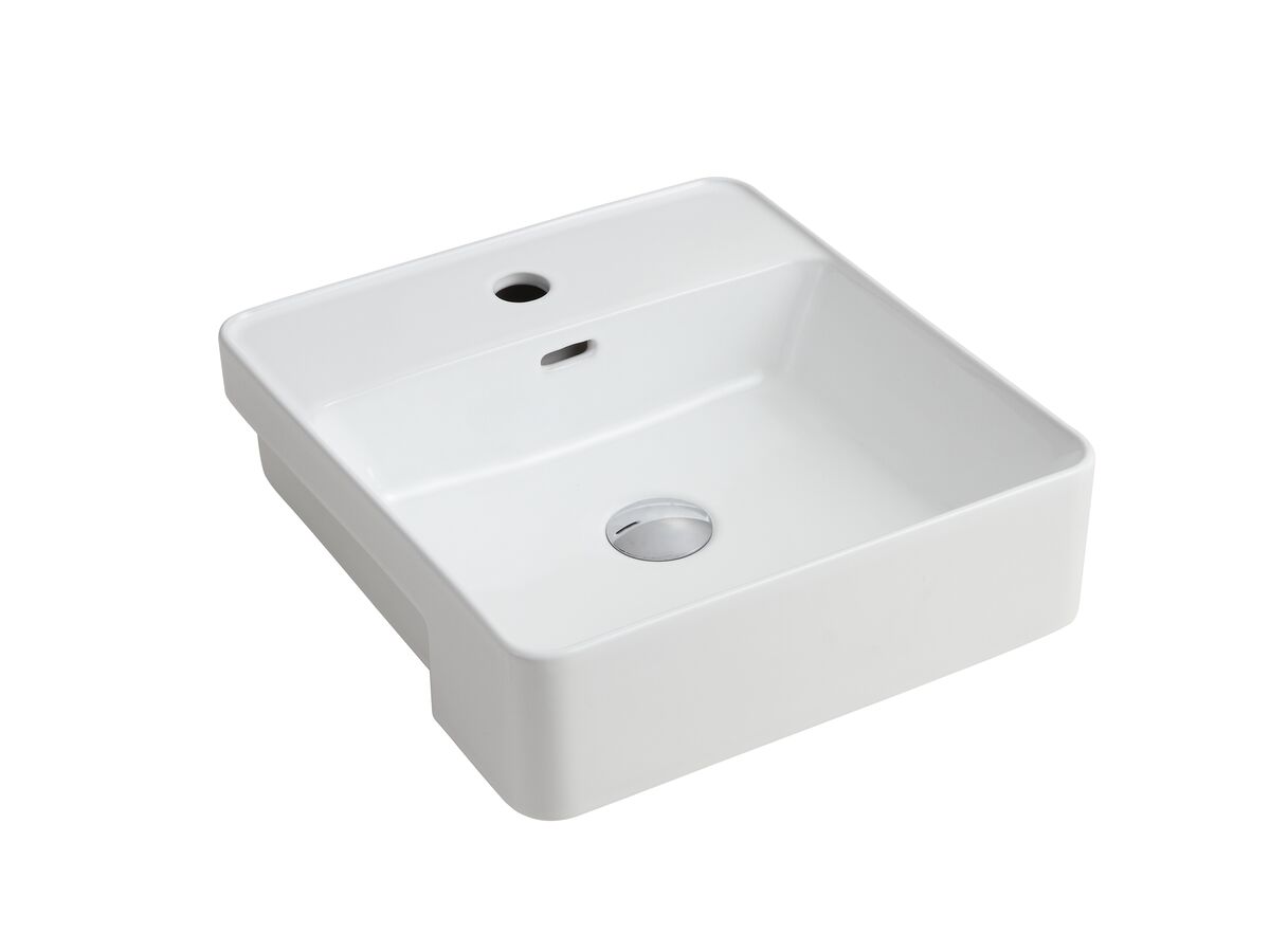 Reece Posh Domaine Semi Recessed Overflow Basin 1 Taphole White