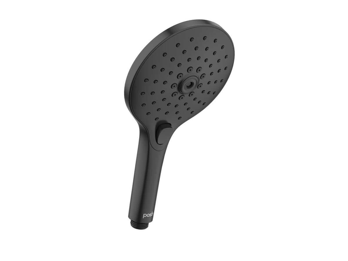 Reece Posh Domaine Shower Handpiece Only 3 Functions Matte Black (4 Star)