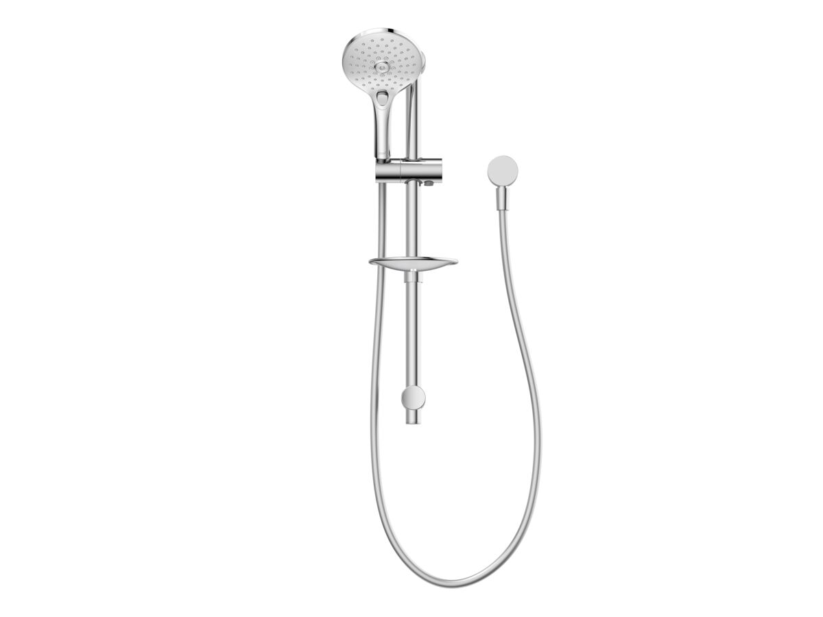 Reece Posh Domaine Single Rail Shower 3 Functions With Wall Water Inlet Chrome (4 Star)
