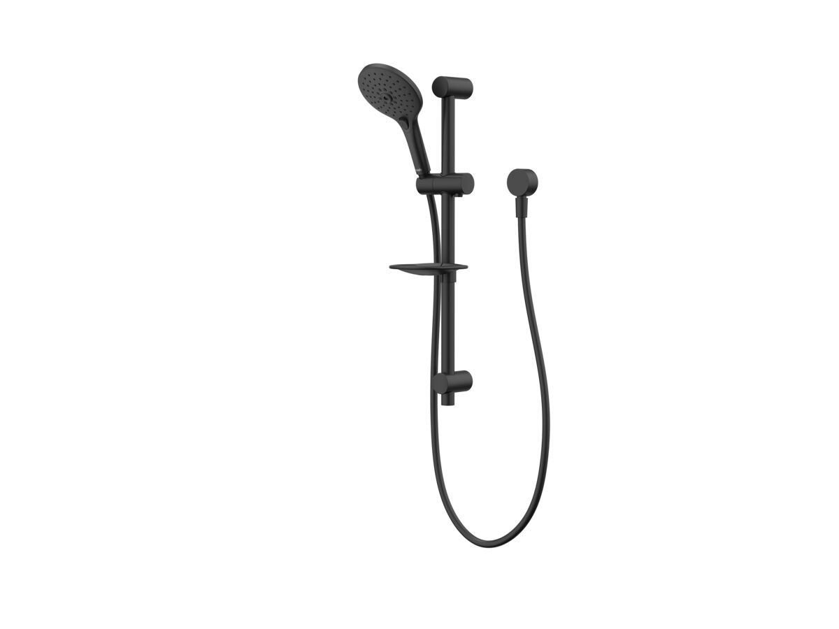 reece Posh Domaine Single Rail Shower 3 Functions with Wall Water Inlet Matte Black (4 Star)