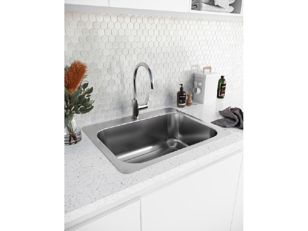 Reece Posh Domaine Trough 45L With 1 Centre Taphole Stainless Steel