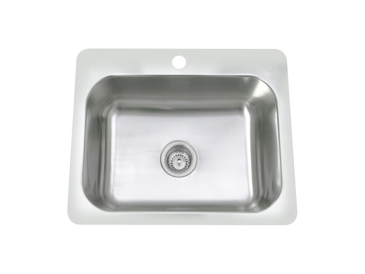 reece Posh Domaine Trough 45L with 1 Centre Taphole Stainless Steel