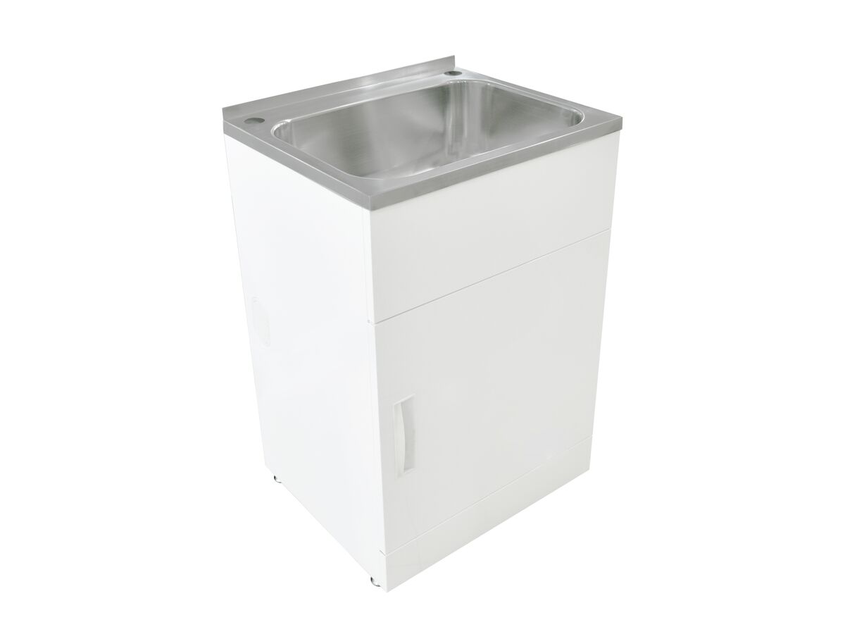 reece Posh Domaine Trough & Cabinet 45L with Bypass 2 Taphole Stainless Steel