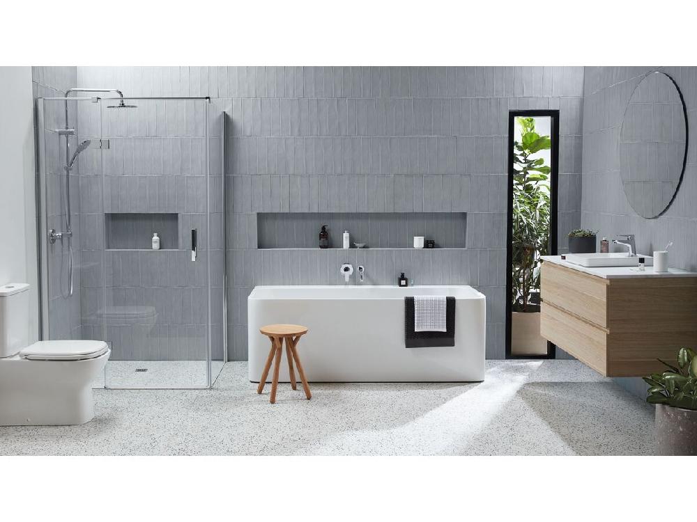 Reece Posh Domaine Twin Rail Shower With Top Rail Water Inlet Chrome (3 Star)