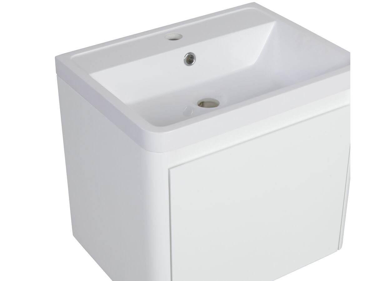 Reece Posh Solus 500mm Wall Hung Vanity Unit 1 Drawer 1 Taphole With Overflow