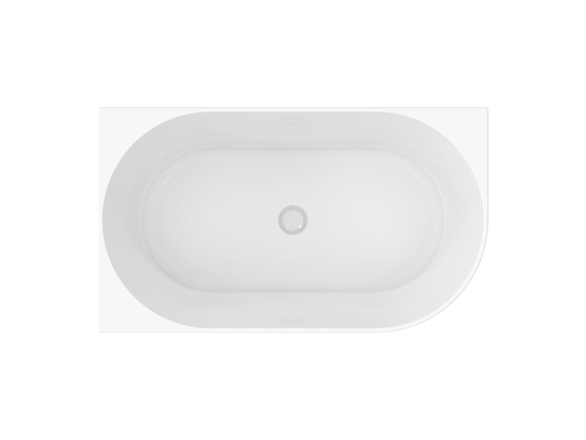 Reece Posh Solus Back To Corner Freestanding Bath 1300 Left Corner White