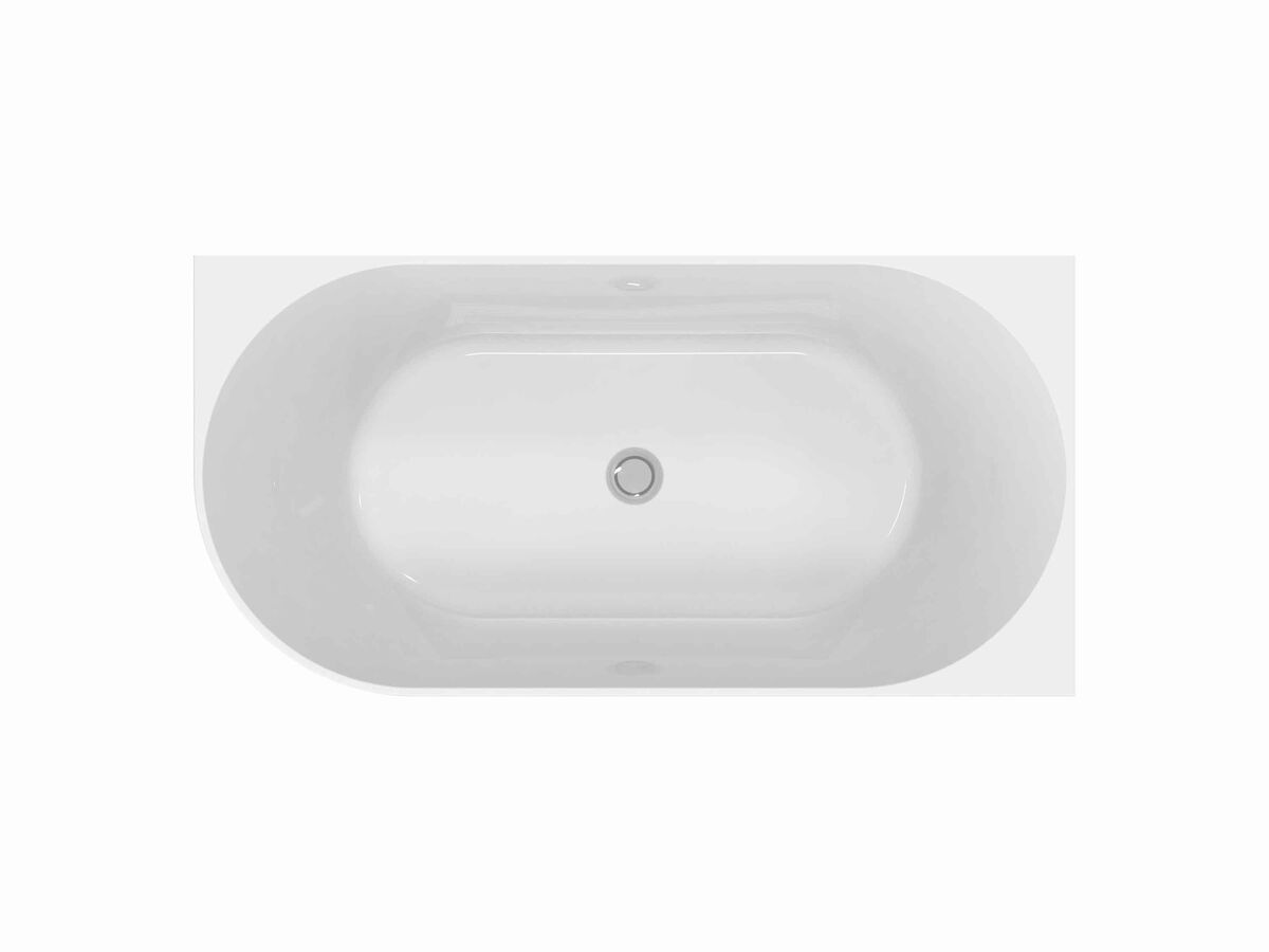 Reece Posh Solus Back To Corner Freestanding Bath 1500mm Right Corner White