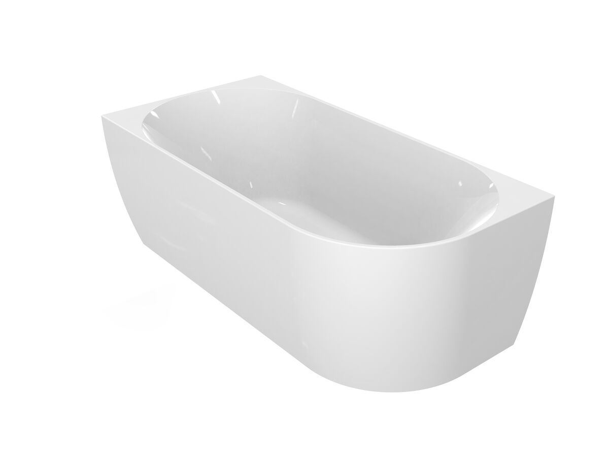reece Posh Solus Back To Corner Freestanding Bath 1500mm Left Corner White