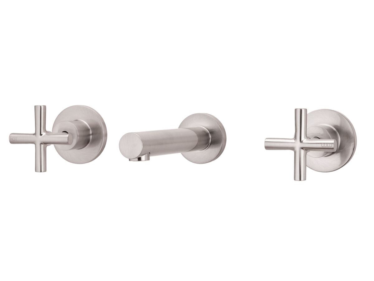 reece Posh Solus Bath Set with 170mm Outlet Brushed Nickel