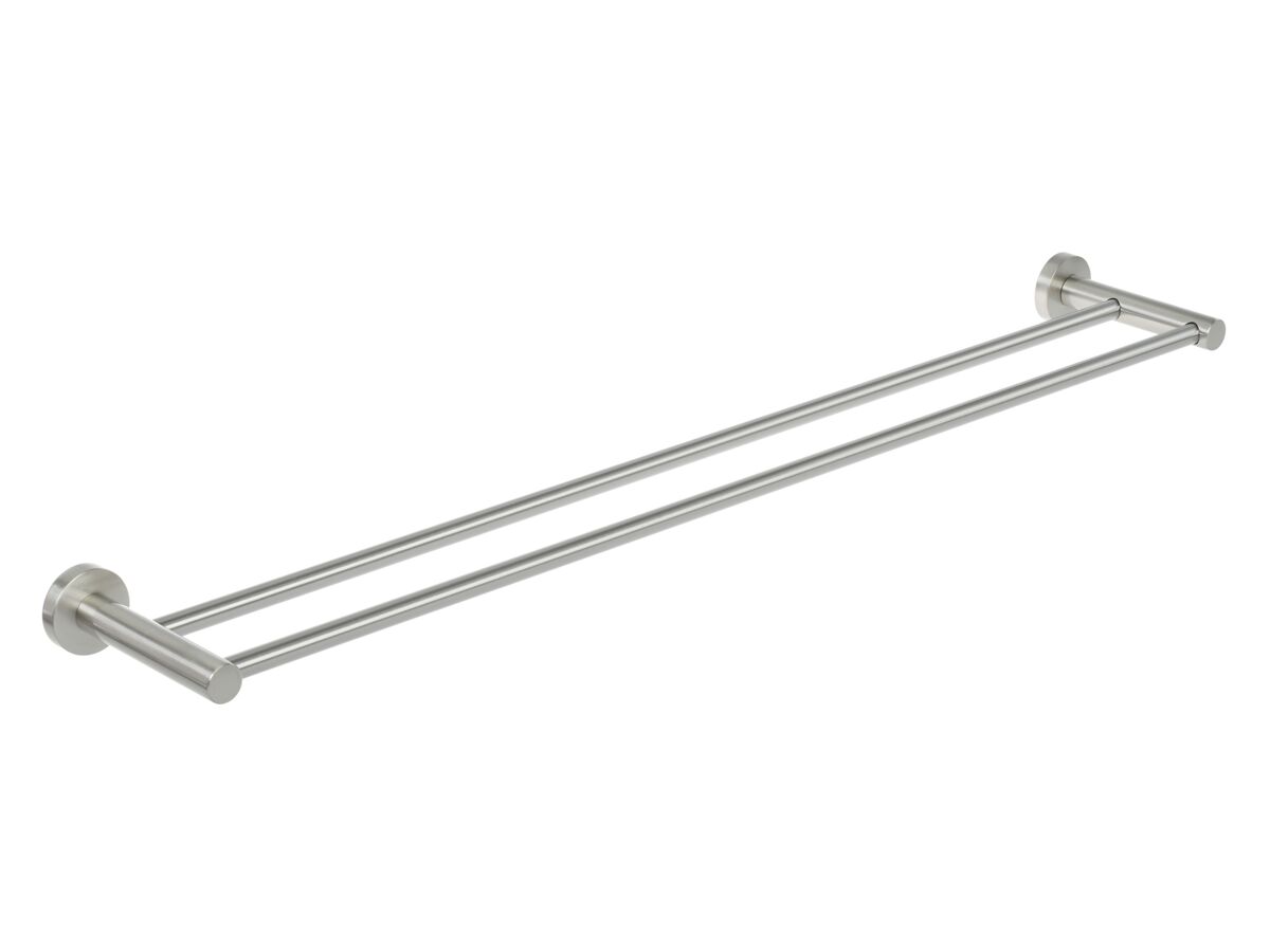 reece Posh Solus MK2 Double Towel Rail Brushed Nickel