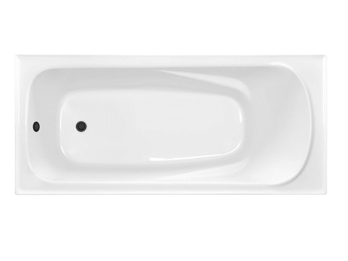 reece Posh Solus MK2 Inset Bath 1675mm with Overflow Matte Black