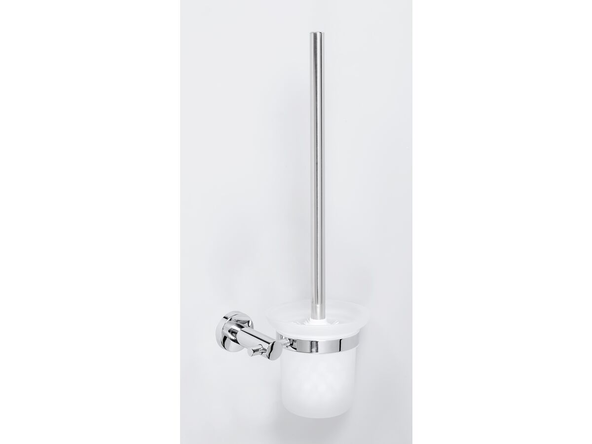 reece Posh Solus MK2 Toilet Brush and Glass Holder Chrome
