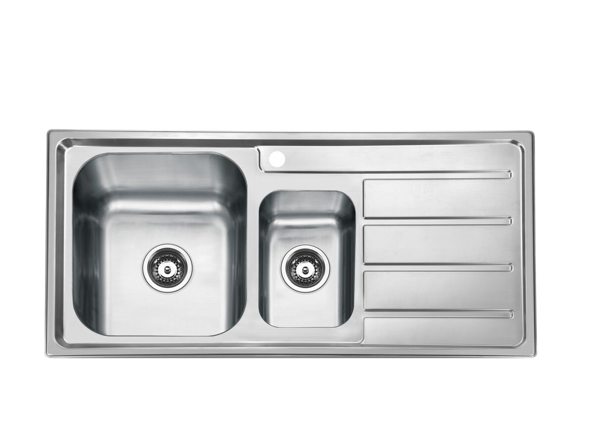 reece Posh Solus MK3 1 1/3 Bowl Inset Sink 1 Taphole Left Hand Bowl Stainless Steel