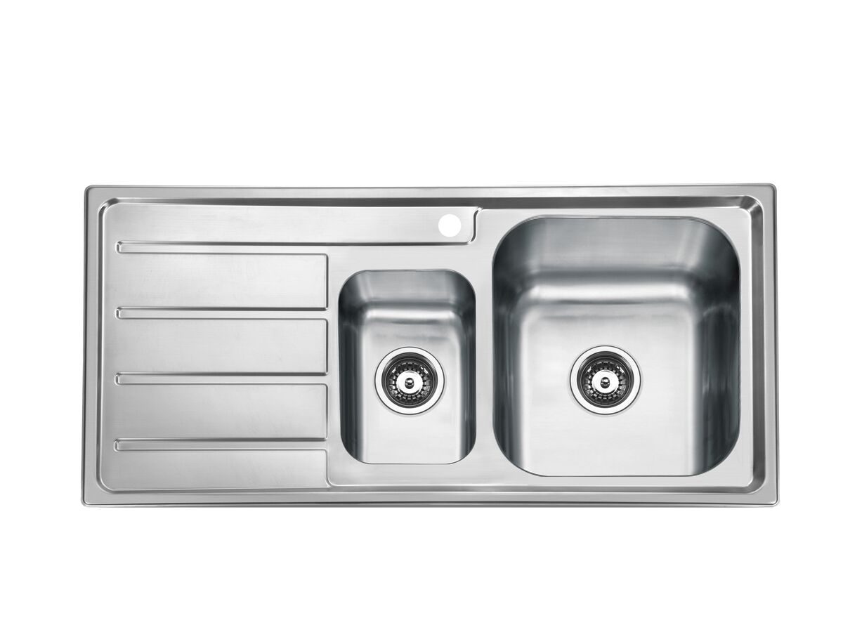 reece Posh Solus MK3 1 1/3 Bowl Inset Sink 1 Taphole Right Hand Bowl Stainless Steel