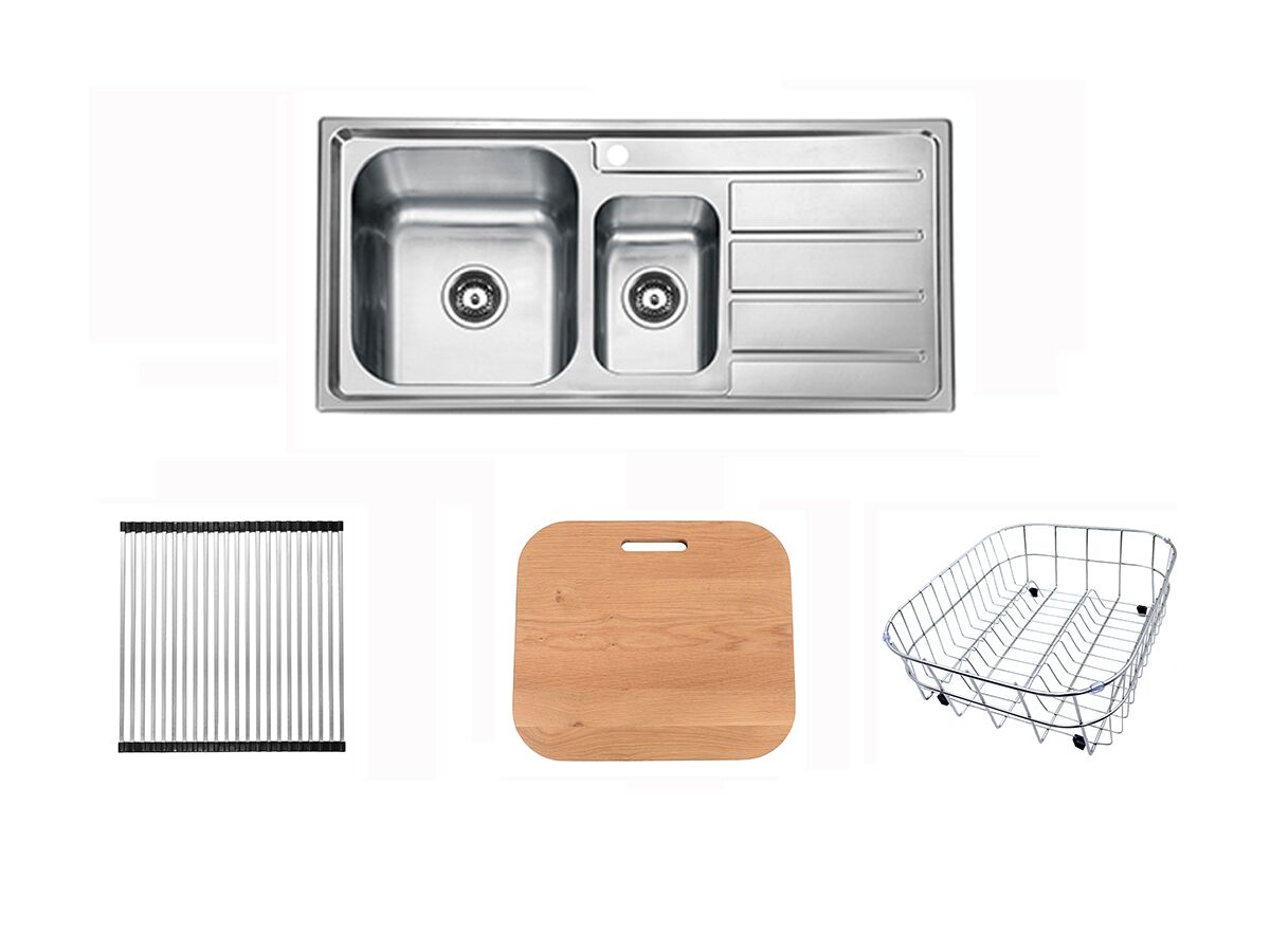 reece Posh Solus MK3 1 1/3 Sink Pack Left Hand Basin Stainless Steel