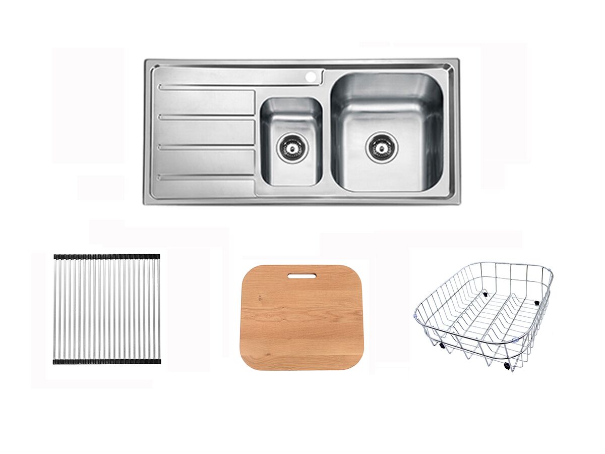 reece Posh Solus MK3 1 1/3 Sink Pack Right Hand Bowl Stainless Steel