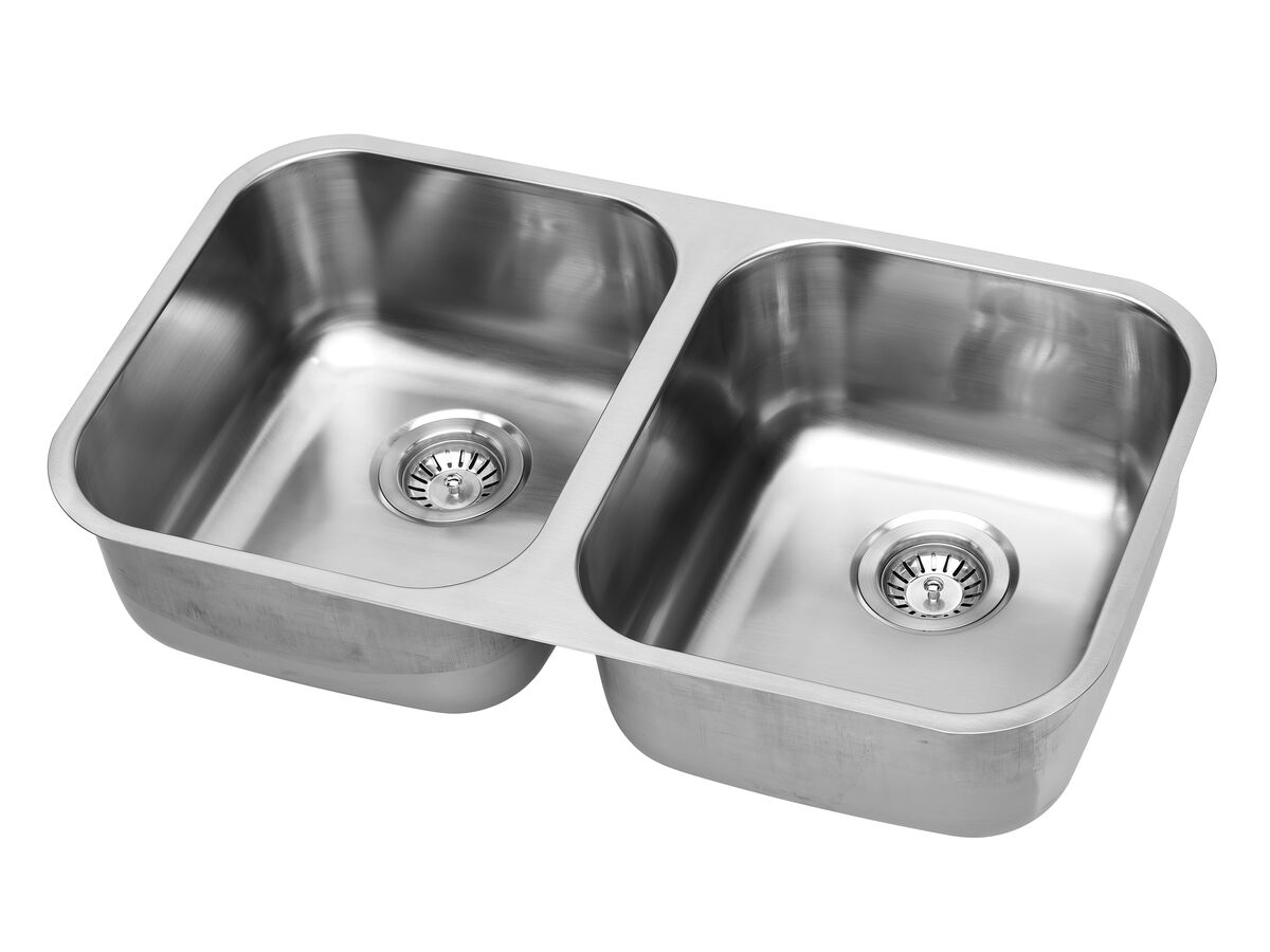 Reece Posh Solus MK3 Double Bowl Undermount Sink No Taphole Stainless Steel