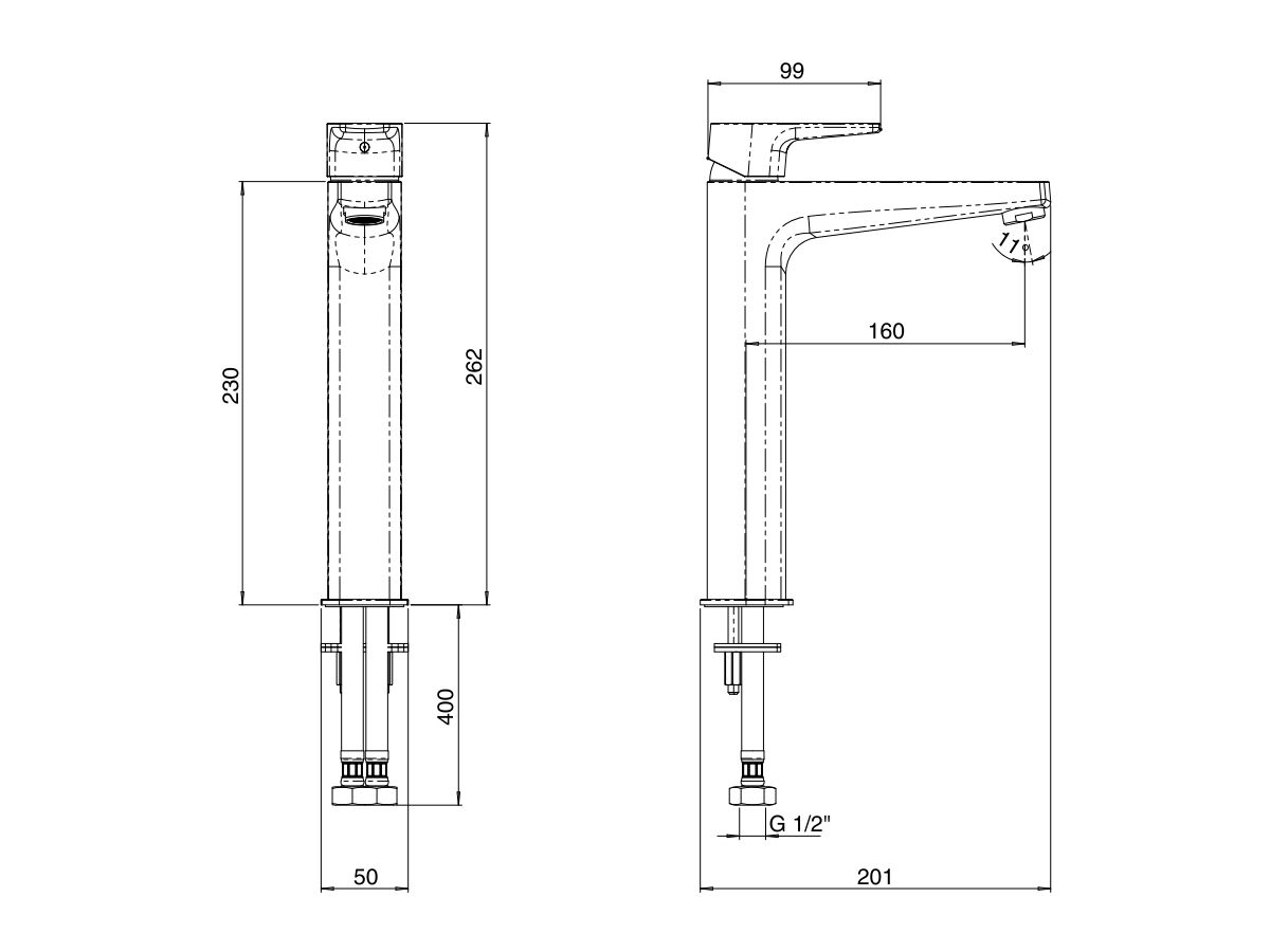 Reece Posh Solus MK3 Extended Basin Mixer Tap Matte Black (4 Star)