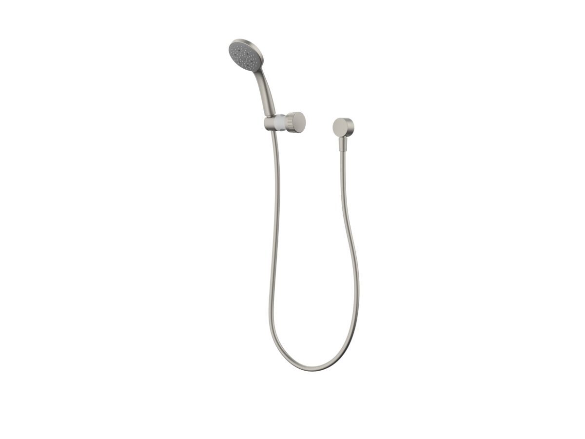 reece Posh Solus MK3 Grab Single Rail Shower Conversion Kit 1 Function with Wall Water Inlet Brushed Nickel (4 Star)
