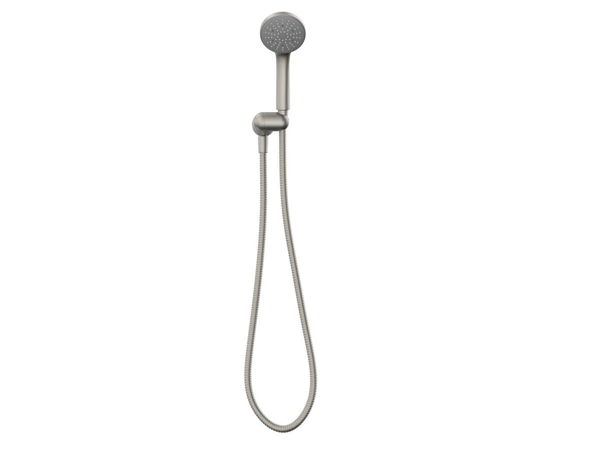 Reece Posh Solus MK3 Handshower With Water Inlet Wall Bracket 1 Function Brushed Nickel (4 Star)