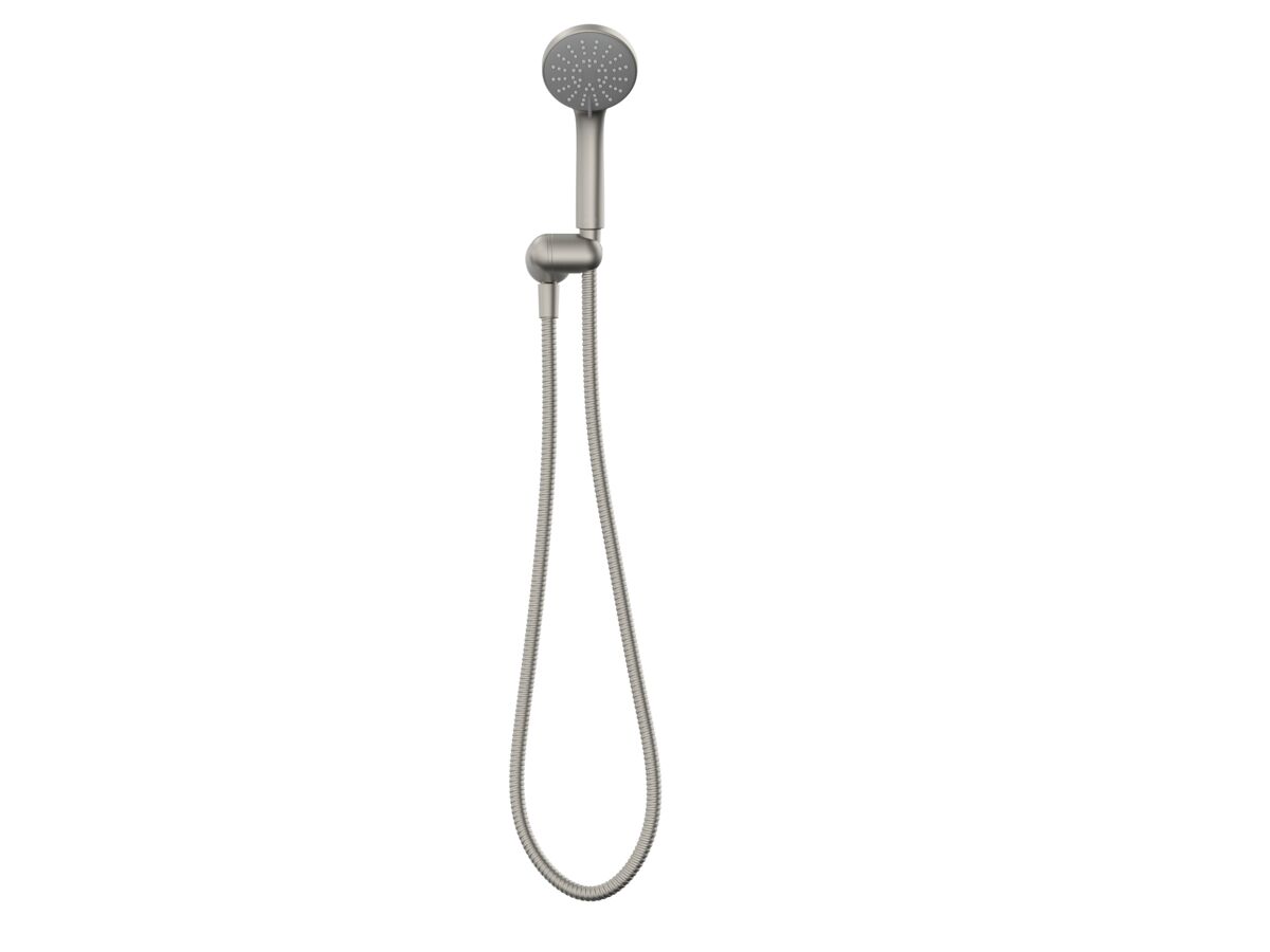 Reece Posh Solus MK3 Handshower With Water Inlet Wall Bracket 3 Function Brushed Nickel (4 Star)
