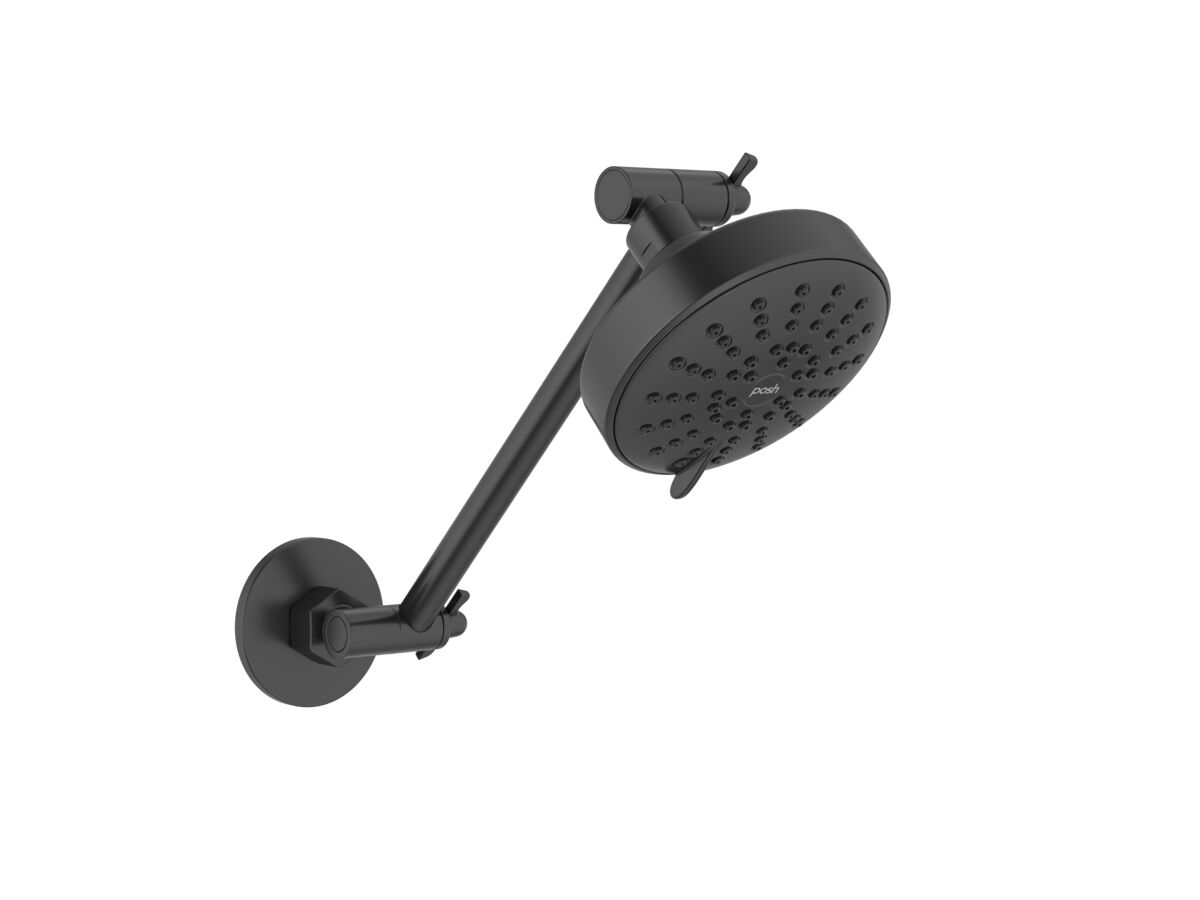 Reece Posh Solus MK3 Hi Rise Shower 3 Functions Matte Black (4 Star)