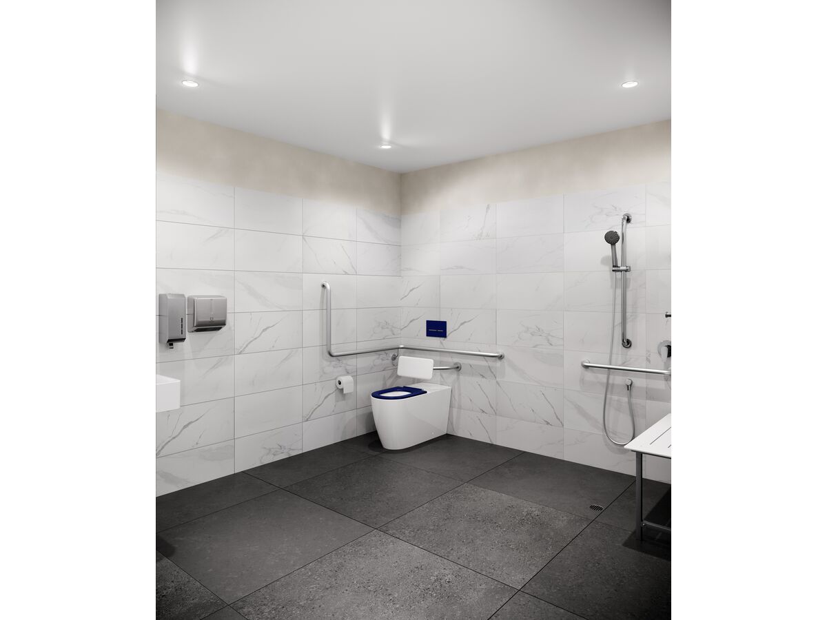 Reece Posh Solus MK3 Single Grab Rail Shower 1 Function 900mm With Wall Water Inlet Chrome (4 Star)