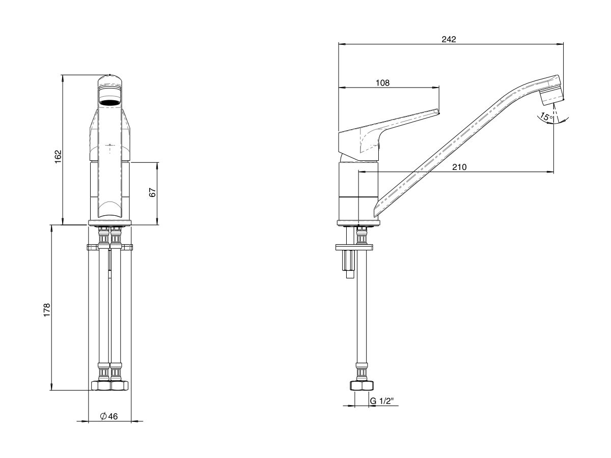 Reece Posh Solus MK3 Standard Sink Mixer Tap Chrome (4 Star)
